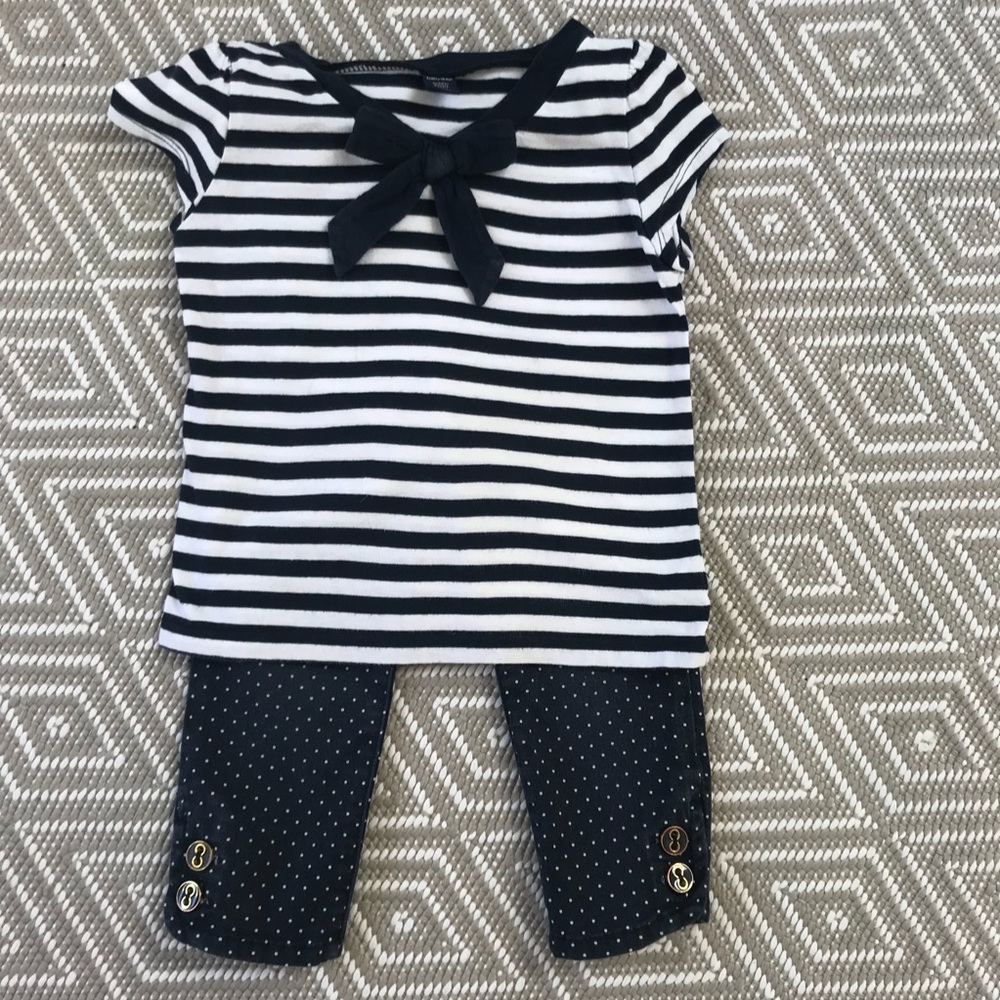 Baby Gap Navy Shirt and Polkadot Pants (3T)